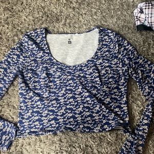 Cropped floral long sleeve